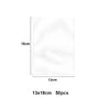 A rectangular white cellophane treat bag with dimensions 13cm by 18cm.