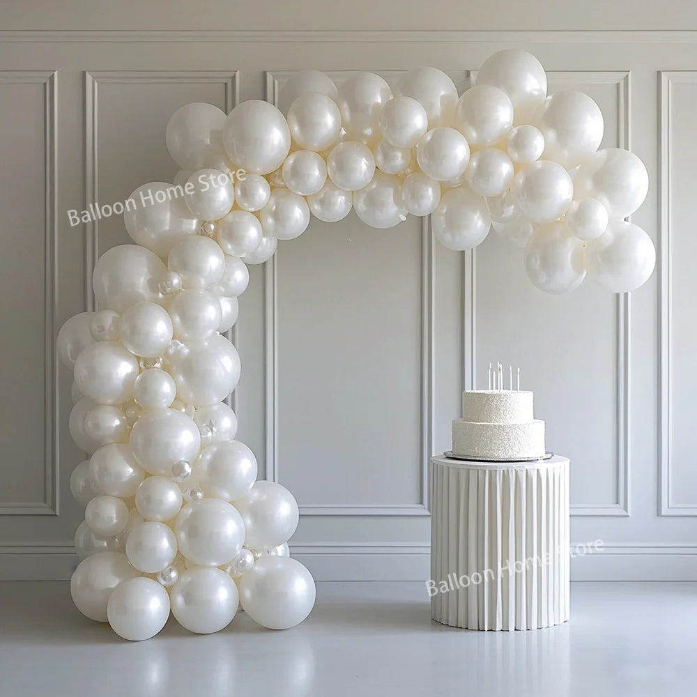 Pearl White Latex Balloons for Parties & Events