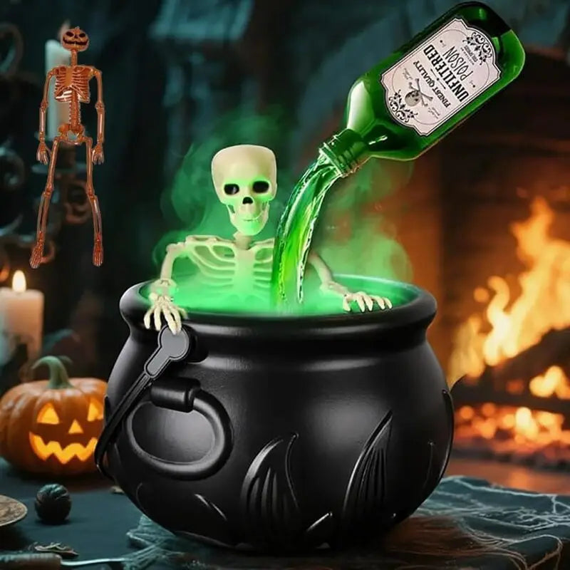 LED Light-Up Witch Cauldron with Fog Mist Effect