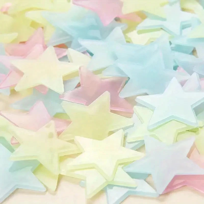 Glow-in-the-Dark Star Wall Stickers (100 Pack)