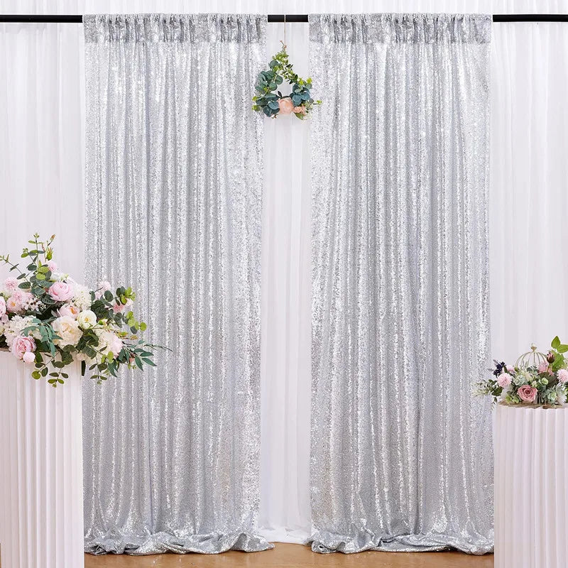 Sequin Backdrop Curtains – 2 Panels, 2ft x 8ft
