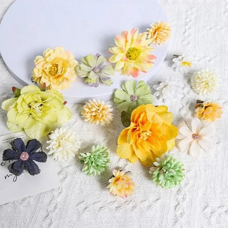 Mixed Silk Rose Artificial Flowers for Home & Wedding Decor