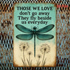 Vintage Metal Wall Art – Dragonfly & Dandelion Design