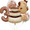 Capybara Cartoon Foil Balloon Set for Birthday Parties