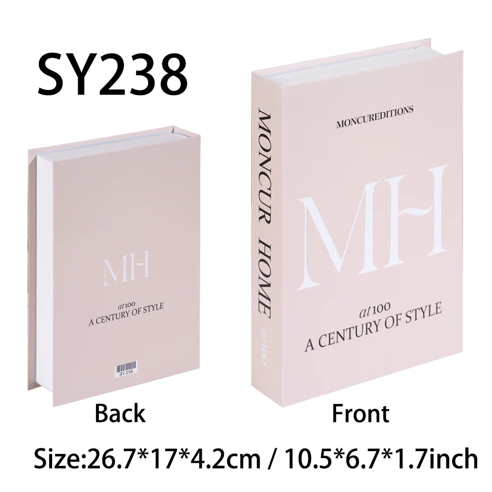 Front and back views of a pale pink Moncur Editions book titled A Century of Style