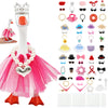 Dress-Up Goose Outfit Set with Hat, Glasses & Necklace