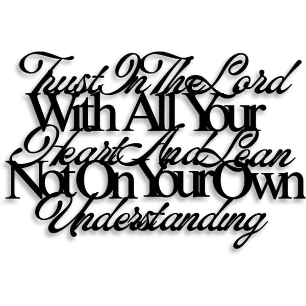 Trust in the Lord Metal Wall Art - Christian Scripture Decor for Home