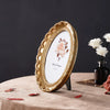 Vintage Resin Photo Frame with Golden Ornamental Details