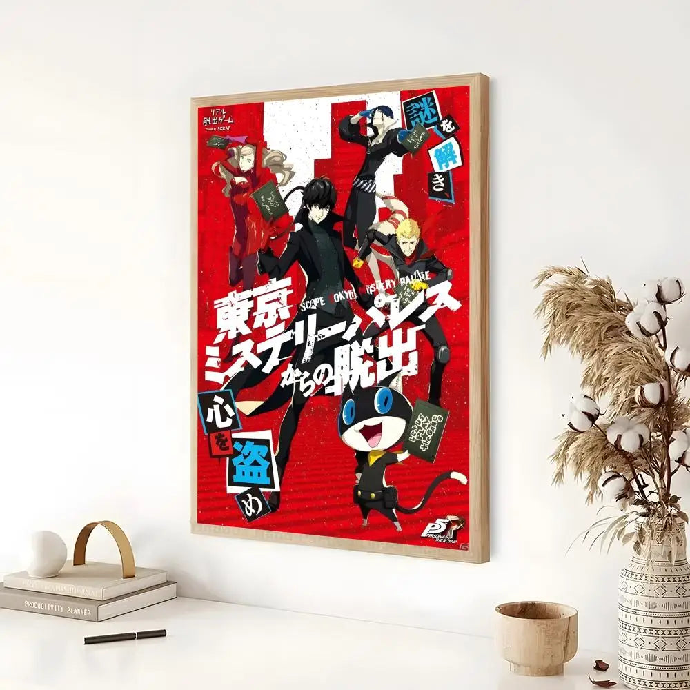 Persona 5 Classic Anime Poster - Self-Adhesive Wall Art