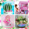 A collection of miniature resin flamingo duck figurines used for cake toppers and crafts.