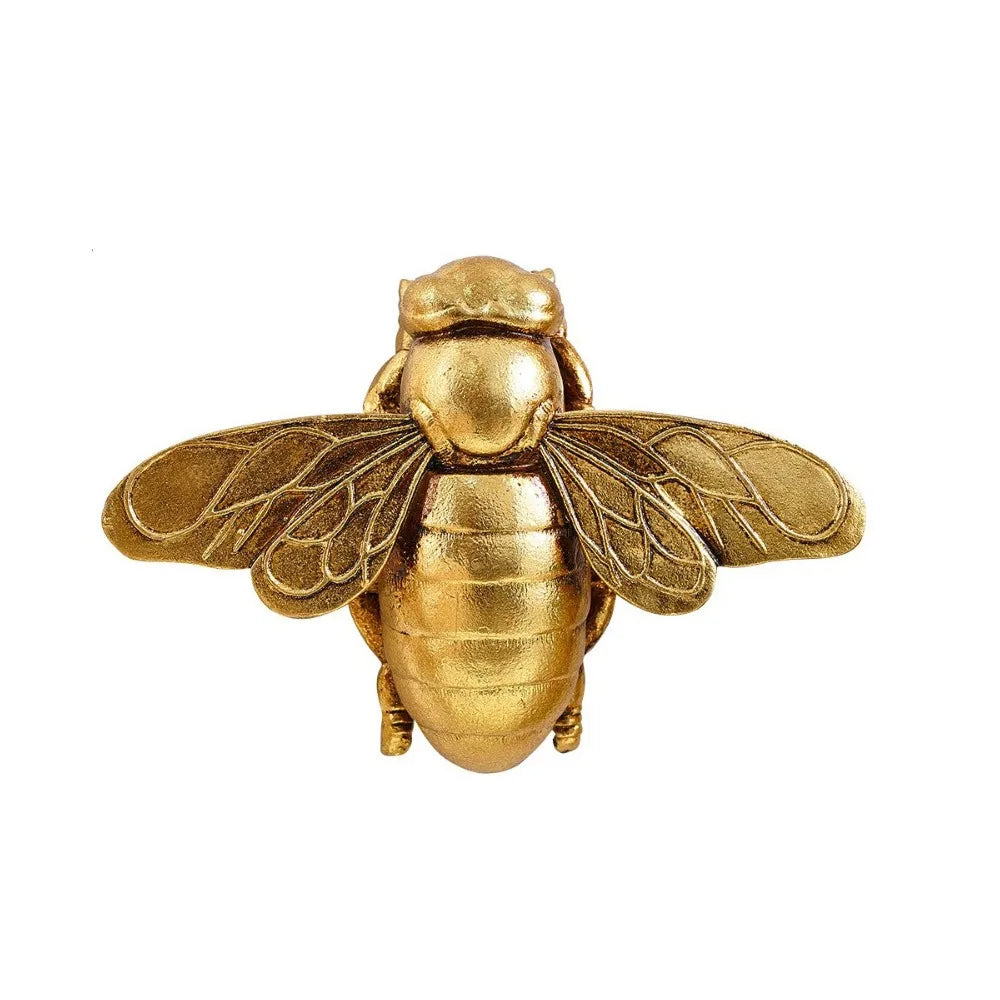 Handgefertigte goldene Bienenwandskulptur