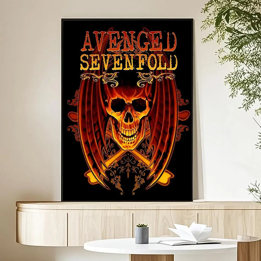 Avenged Sevenfold Band Art Canvas Poster - Eco-Friendly Waterproof Wall Decor