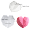 A set of heart-shaped silicone chocolate molds in white and pink, featuring letters and numbers.