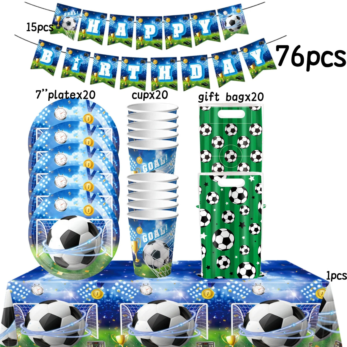 Soccer Birthday Party Decoration Kit