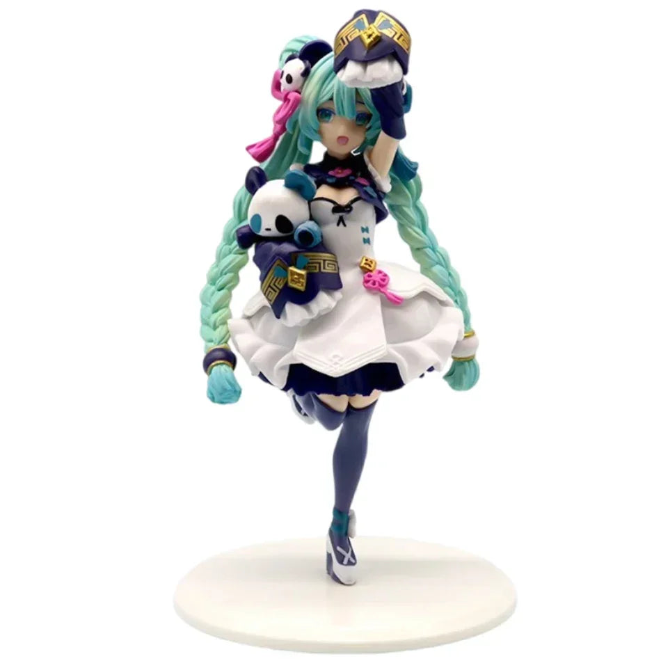 Gothic Lolita Miku action fairy doll with teal hair and purple outfit