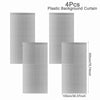 Four pieces of silver sequin glitter plastic background curtain for events