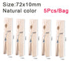 Colorful Natural Wooden Clips for Crafts, Photos, and DIY Projects