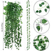 A long, cascading garland of artificial ivy leaves used for indoor and outdoor decoration.