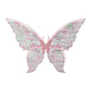 Sparkling fairy wings costume set featuring pink and green floral patterns with a wand and crown