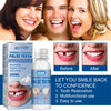 A package of thermal forming false teeth and a bottle of tooth repair kit showing before and after results.