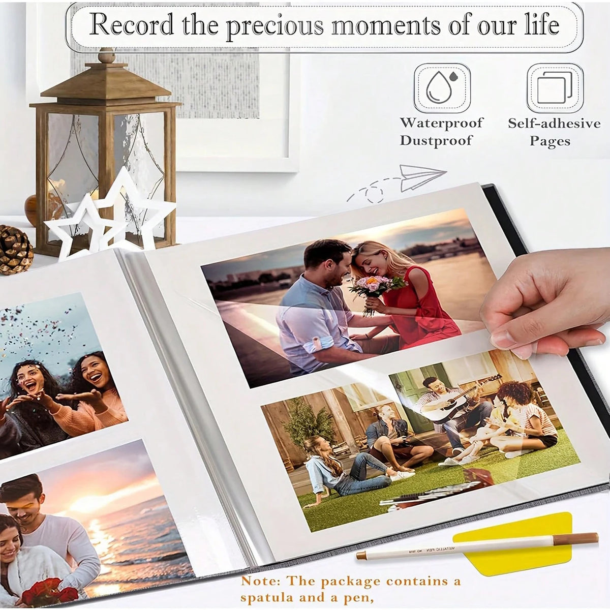 Linen Self-Adhesive Photo Album for Memories and Gifting