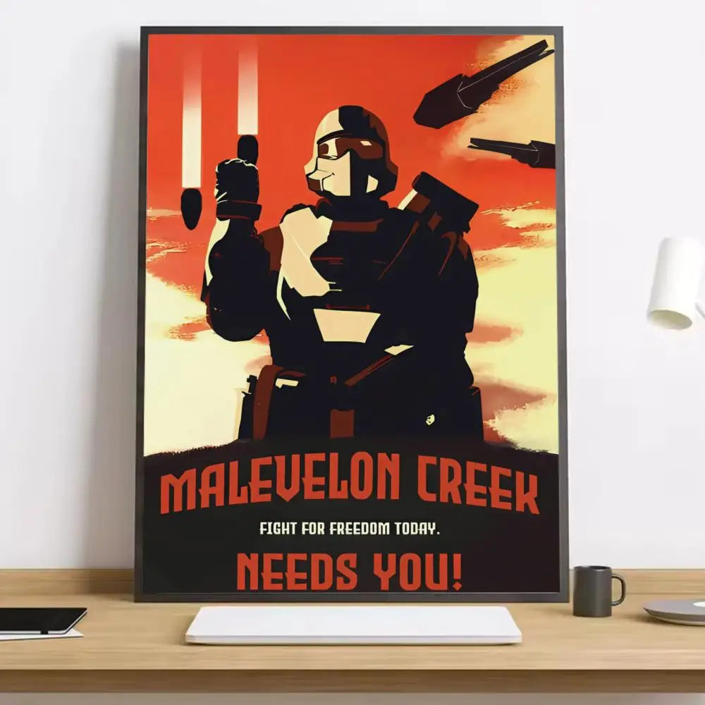Helldivers II HD Canvas Art Print – Game-Inspired Wall Decor