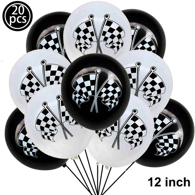Checkered Racing Flag Toothpicks for Cupcakes & Party Decor