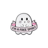 Halloween Enamel Pins Set - Cute Ghost, Black Cat, and Pumpkin Brooches for Kids
