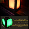 A close-up of a versatile LED lighting effect featuring long-lasting LED beads with 16 colors and adjustable brightness.