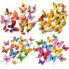 A set of twelve colorful 3D magnetic butterflies for wall decor