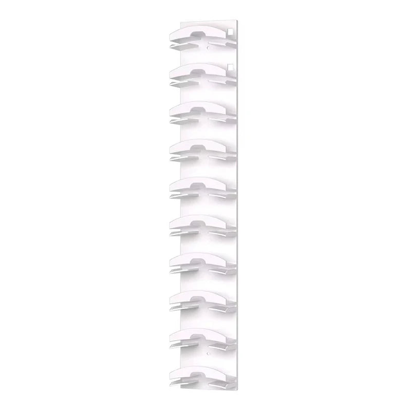 Wall mounted hat storage organizer with multiple slots for holding hats