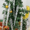 Acrylic Icicle Christmas Tree Ornaments (Set of 12)