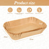 A rectangular disposable parchment paper liner in a light tan color shown from above.