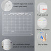 Monthly planner board with grid layout and various features like smooth edges, strong adsorption, and easy to clean design.