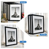 A set of black photo frames featuring the Eiffel Tower, available in 1pc or 5pcs/set.