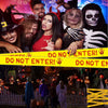 Halloween Caution Tape with Bloody Handprints