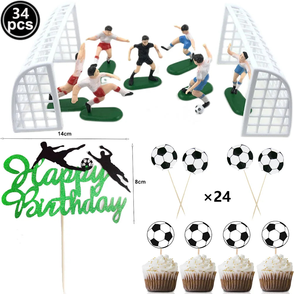 Soccer Ball Cupcake Toppers for Sports-Themed Parties