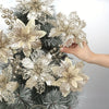 Glitter Christmas Berry & Flower Bouquet Ornaments (Set of 18)