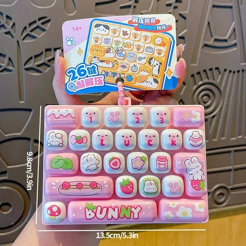 Mini Mechanical Keyboard Keychain Fidget Toy