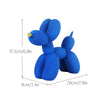 A bright blue Nordic balloon dog resin sculpture for modern home decor.