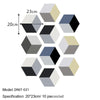 Hexagon Peel-and-Stick Wall & Floor Tiles