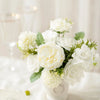 White Dahlia Artificial Flowers with Stems – 25-Piece Set for Wedding & Event Decor