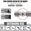 Dual groove design impact screwdriver bit set with 9mm and 13mm card slots