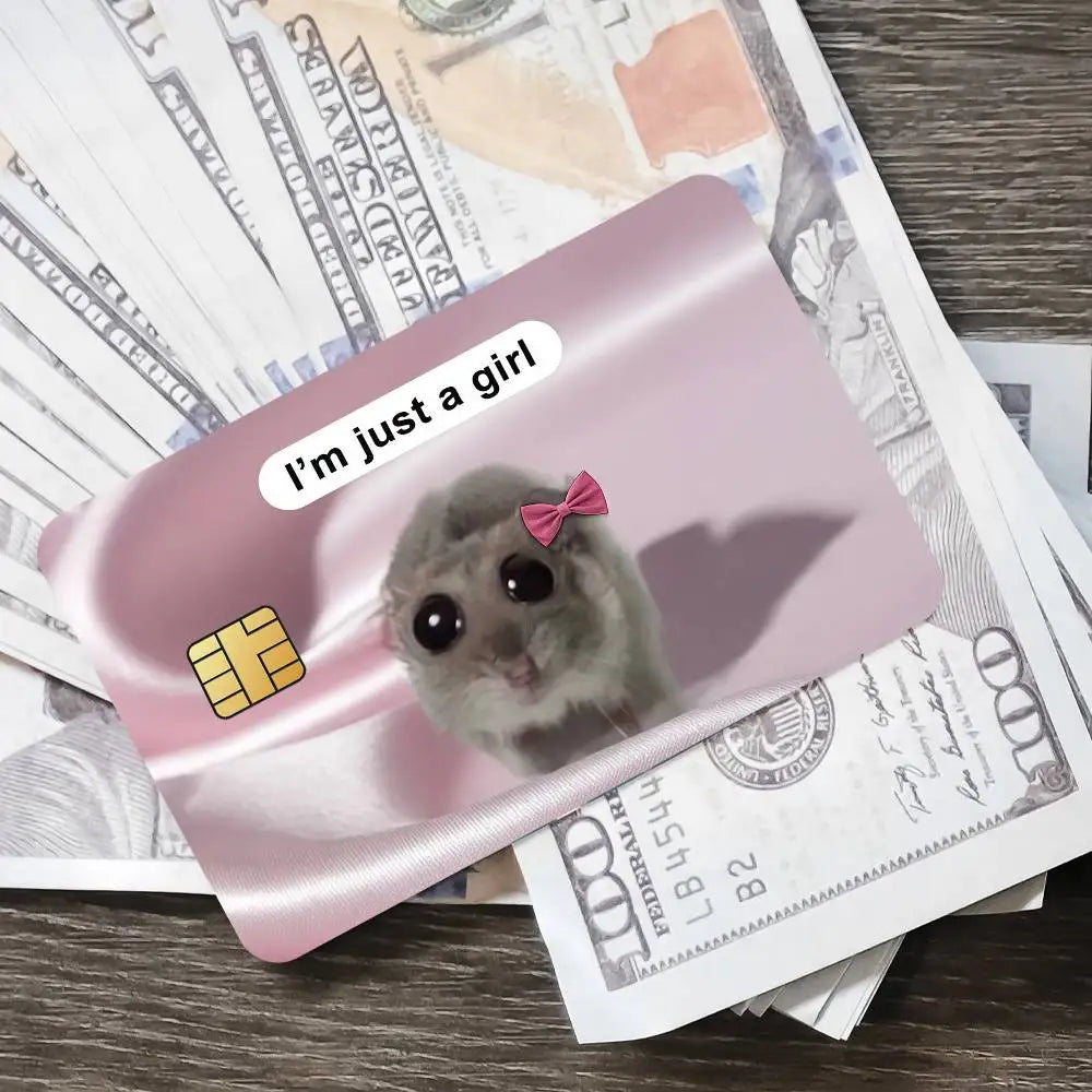 Cute Waterproof Card Skin Stickers (4-Piece Set)