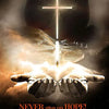 A dramatic image featuring a glowing cross over a dark sphere and open hands, with text encouraging patience and trust in God