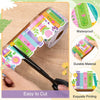 A roll of wildflower bookshelf border decorative stickers showing the easy cutting and durable material.