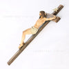A resin sculpture of Jesus on a wooden cross, depicting the crucifixion.
