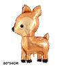 A golden foil balloon shaped like a fox for party decoration.