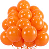 A bunch of bright orange latex balloons tied together for a party or celebration