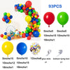 A kit for creating a balloon garland arch featuring various colored balloons and star foil accents.